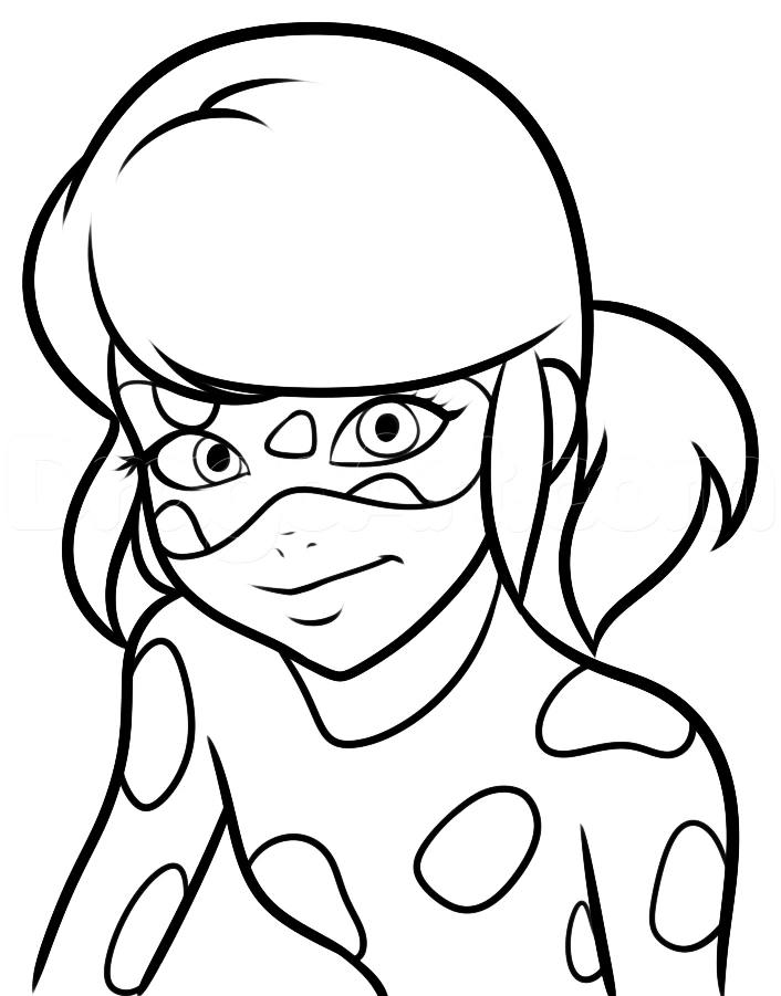 Coloring book embarrassed ladybug